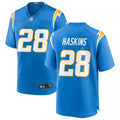 Men’s Los Angeles Chargers #28 Hassan Haskins Nike Powder Blue Vapor Limited Player Jersey