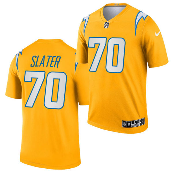 Mens Los Angeles Chargers #70 Rashawn Slater Nike Gold Inverted Legend Limited Jersey