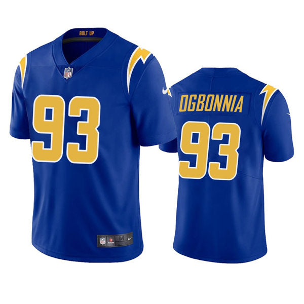 Men’s Los Angeles Chargers #93 Otito Ogbonnia Royal Gold 2nd Alternate Vapor Limited Jersey