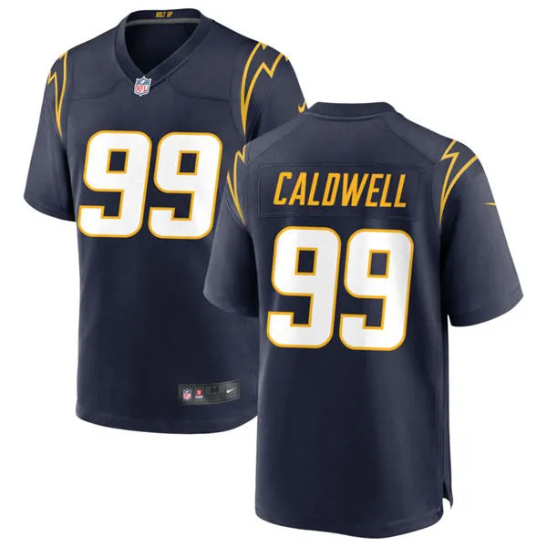 Men’s Los Angeles Chargers #99 Jamaree Caldwell Nike Navy Alternate Vapor F.U.S.E. Limited Jersey