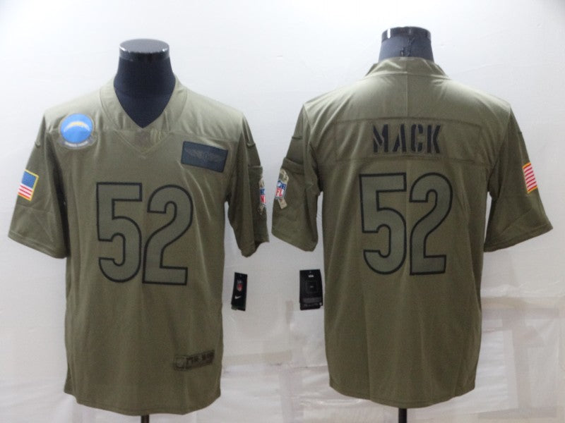 Men’s Los Angeles Chargers Khalil Mack #52 Brown Jersey