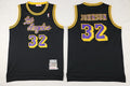 Men’s Los Angeles Lakers #32 Magic Johnson Los Black Hardwood Classics Soul Swingman Throwback Jersey