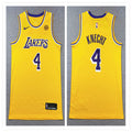 Men’s Los Angeles Lakers #4 Dalton Knecht Gold Icon Edition Jersey