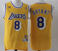 Men’s Los Angeles Lakers #8 Kobe Bryant Yellow Hardwood Classics Soul Swingman Throwback Jersey