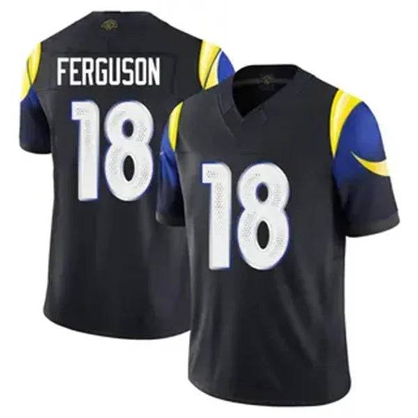 Mens Los Angeles Rams #18 Terrance Ferguson Midnight Blue 2025 Rivalries Collection Limited Jersey