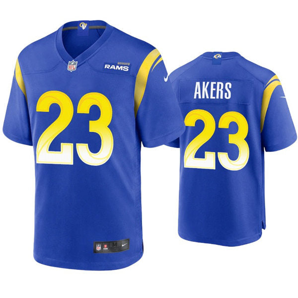 Mens Los Angeles Rams #23 Cam Akers Nike Royal Vapor Limited Football Jersey