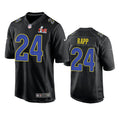 Mens Los Angeles Rams #24 Taylor Rapp Nike Black Super Bowl LVI Bound Game Fashion Jersey