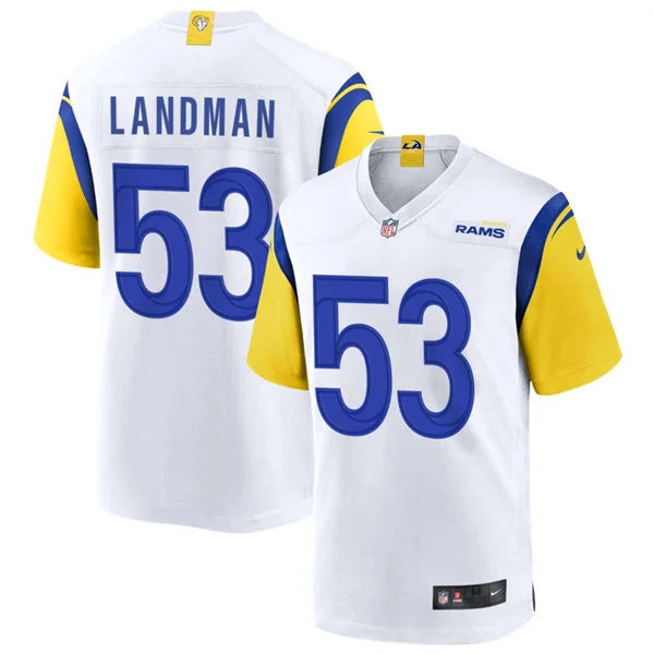 Mens Los Angeles Rams #53 Nate Landman  Nike White Alternate  Vapor F.U.S.E. Limited Jersey