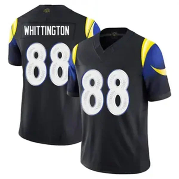 Mens Los Angeles Rams #88 Jordan Whittington Midnight Blue 2025 Rivalries Collection Limited Jersey