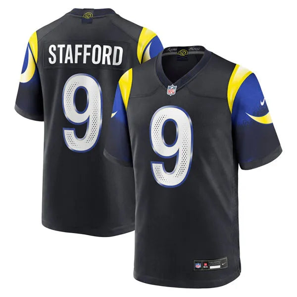 Mens Los Angeles Rams #9 Matthew Stafford Midnight Blue 2025 Rivalries Collection Limited Jersey