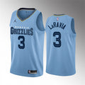 Mens Memphis Grizzlies #3 Jake LaRavia 2022-23 Light Blue Statement Edition Jersey