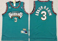 Men’s Memphis Grizzlies #3 Shareef Abdur-Rahim ABA Hardwood Classics Green Throwback Swingman Jersey