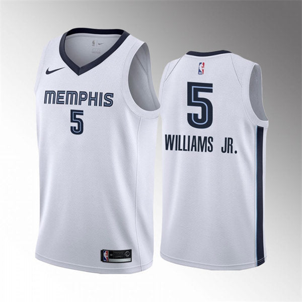 Mens Memphis Grizzlies #5 Vince Williams Jr. White Association Edition Jersey