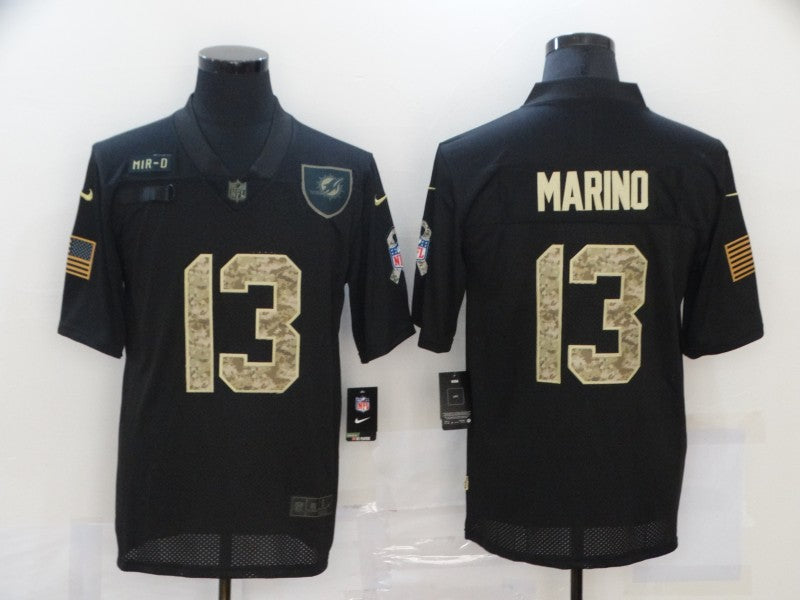 Men’s Miami Dolphins #13 Dan Marino Black Jersey