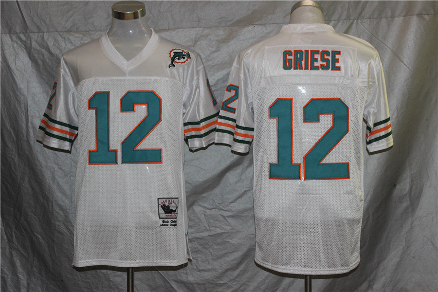 Men’s Miami Dolphins Bob Griese Mitchell & Ness White Legacy Jersey
