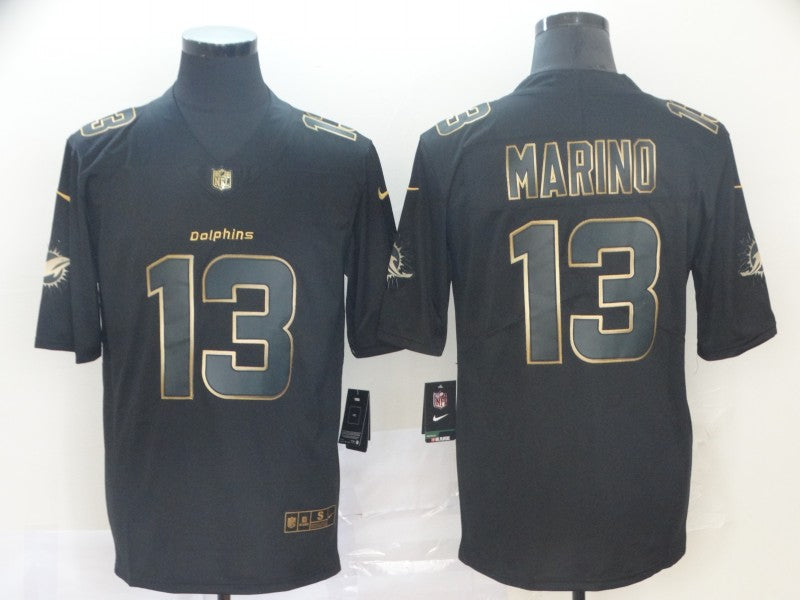 Men’s Miami Dolphins Dan Marino #13 Black Authentic Jersey