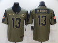 Men’s Miami Dolphins Dan Marino #13 Brown Jersey