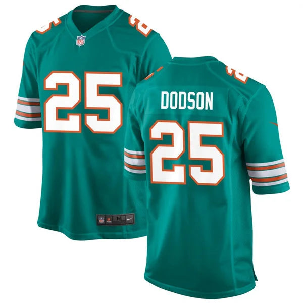 Mens Miami Dolphins#25 Tyrel Dodson Nike Aqua Alternate F.U.S.E. Vapor Limited Jersey
