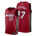 Mens Miami Heat #17 P.J. Tucker Jordan Red Statement Edition Swingman Jersey