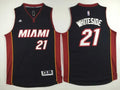 Men’s Miami Heat #21 Hassan Whiteside Revolution 30 Swingman 2015 New Black Jersey