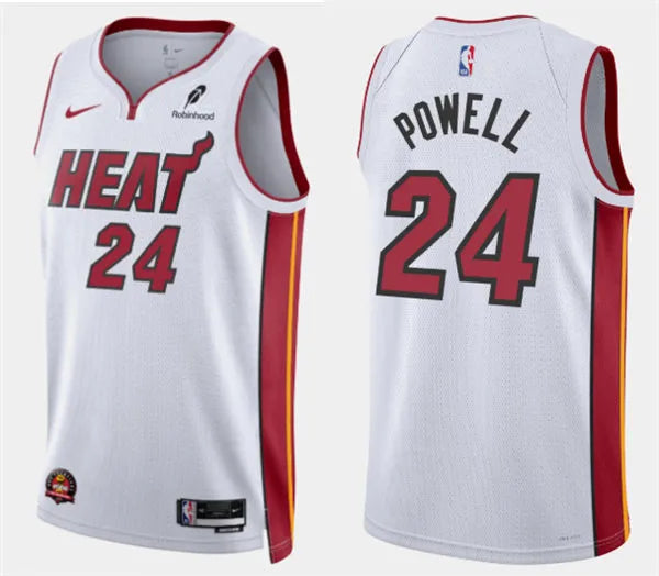 Mens Miami Heat #24 Norman Powell Nike White Association Edition Swingman Jersey