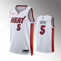 Mens Miami Heat #5 Nikola Jovic Nike White Association Edition Swingman Jersey