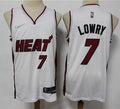 Mens Miami Heat #7 Kyle Lowry Diamond Nike White Association Edition Swingman Jersey