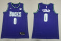 Mens Milwaukee Bucks #0 Damian Lillard Purple 2022-23 Classic Edition Swingman Jersey