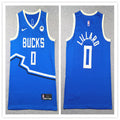 Mens Milwaukee Bucks #0 Damian Lillard Royal 2024-25 City Edition Jersey