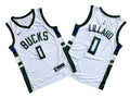Mens Milwaukee Bucks #0 Damian Lillard White Association Edition Player Jersey