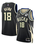 Mens Milwaukee Bucks #18 Kyle Kuzma Black Statement Edition Swingman Jersey