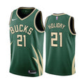 Mens Milwaukee Bucks #21 Jrue Holiday Green Nike 2021 Earned Edition Swingman Jersey