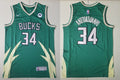 Mens Milwaukee Bucks #34 Giannis Antetokounmpo Stitched Green Nike 2021 Earned Edition Swingman Jersey