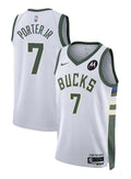 Mens Milwaukee Bucks #7 Kevin Porter Jr. Nike White Association Edition Player Jersey