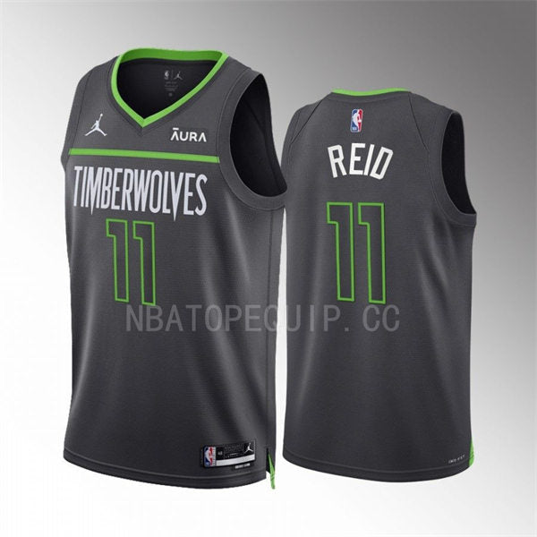 Men’s Minnesota Timberwolves #11 Naz Reid 2022-23 Anthracite Statement Edition Player Jersey