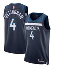 Men’s Minnesota Timberwolves #4 Rob Dillingham Navy Nike Icon Edition Jersey
