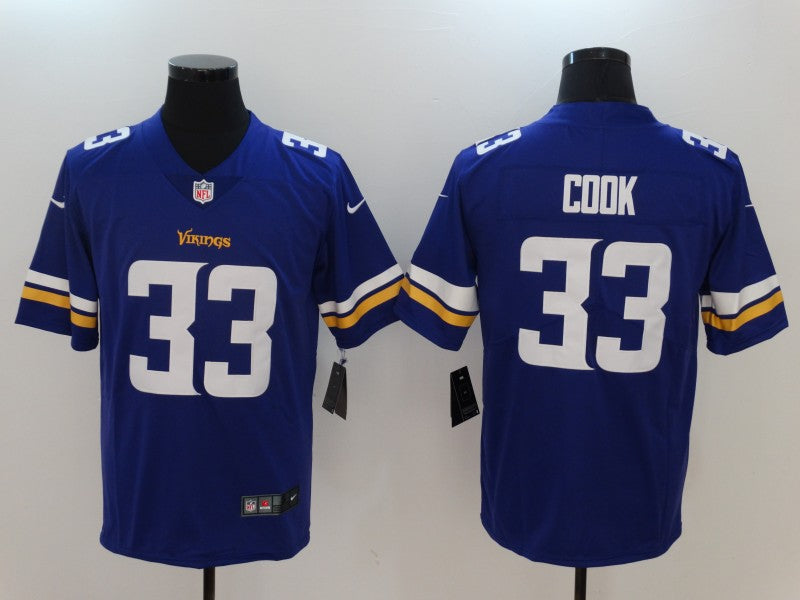 Men’s Minnesota Vikings #33 Dalvin Cook Jersey Purple