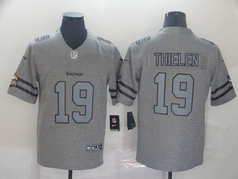 Men’s Minnesota Vikings Adam Thielen #19 Gray Jersey