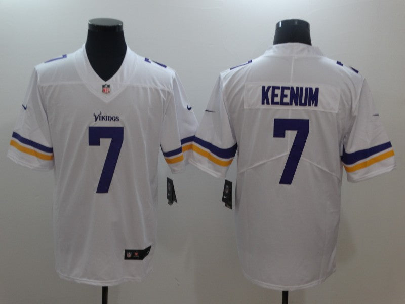 Men’s Minnesota Vikings Case Keenum #7 White Jersey