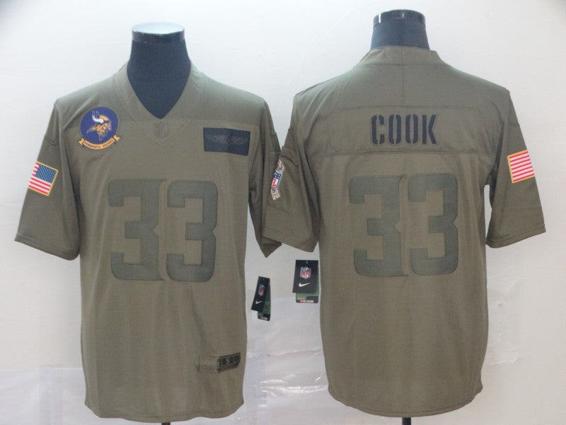 Men’s Minnesota Vikings Dalvin Cook #33 Brown Jersey