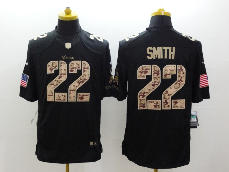 Men’s Minnesota Vikings Harrison Smith #22 Black Jersey
