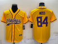 Men’s Minnesota Vikings Randy Moss #84 Yellow Jersey Joint Edition