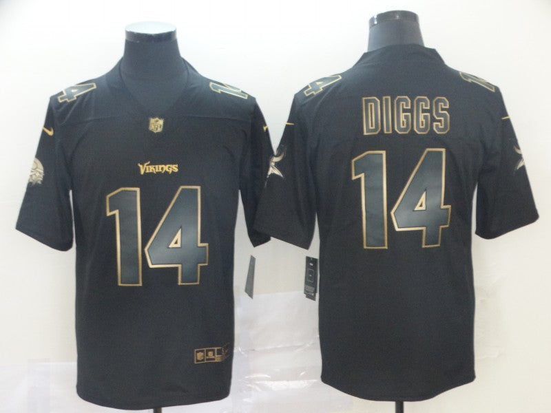 Men’s Minnesota Vikings Stefon Diggs #14 Black Jersey