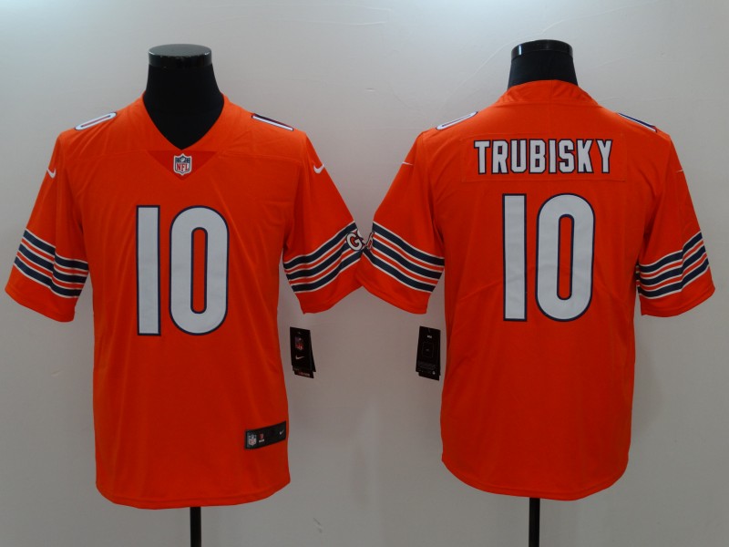Men’s Mitch Trubisky #10 Chicago Bears Season Jersey Orange