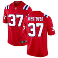 Mens New England Patriots #37 Jack Westover Nike Red Alternate Vapor F.U.S.E. Limited Jersey