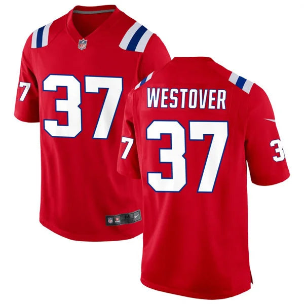 Mens New England Patriots #37 Jack Westover Nike Red Alternate Vapor F.U.S.E. Limited Jersey