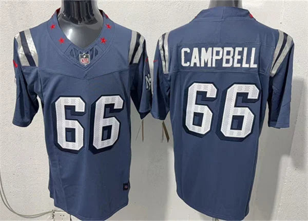 Mens New England Patriots #66 Will Campbell Storm Blue Rivalries Collection F.U.S.E. Limited Jersey