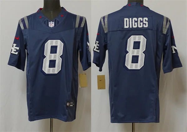 Mens New England Patriots #8 Stefon Diggs Storm Blue Rivalries Collection F.U.S.E. Limited Jersey