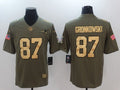 Men’s New England Patriots Rob Gronkowski #87 Brown Jersey