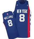 Men’s New Jersey Nets #8 Deron Williams ABA Hardwood Classic Blue Swingman Jersey